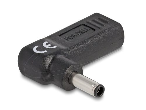 Delock 60007 Laptop töltőkábel adapter USB Type-C™ anya - Dell 4,5 x 3,0 mm apa 90° fokban hajlított