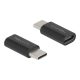 Delock 60034 Adapter SuperSpeed USB 10 Gb/s (USB 3.2 Gen 2) USB Type-C dugasz-alj portkímélő fekete