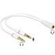 DELOCK Átalakító Headset Stereo jack 1x 3.5mm 4 pin female > 2x 3.5mm 3 pin male (iPhone)