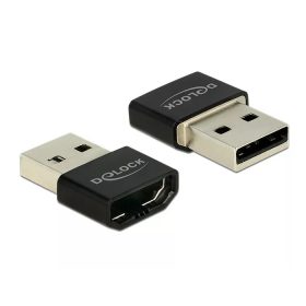   Delock 65680 HDMI-A anya > USB Type-A apa adapter - Fekete