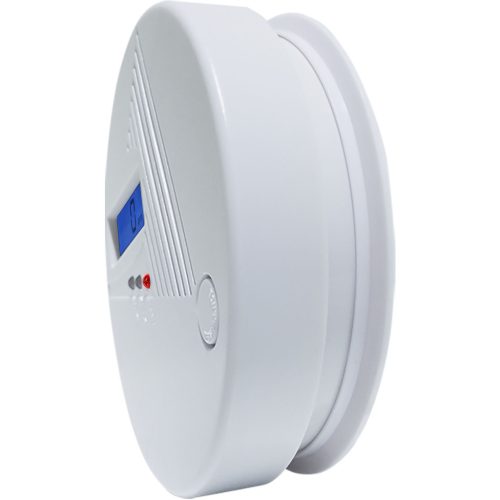 LEICKE CO szén-monoxid érzékelő LED kijelzővel – nagy pontosságú szenzor, elemes működés, fehér