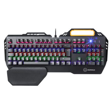 Marwus GK110 Wired Gaming Keyboard,Vezetékes, Gamer HU Billentyűzet LED, Blue switch