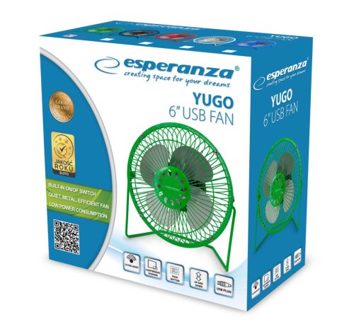 ESPERANZA EA149G Yugo 14 cm Átmérőjű Ventilátor, Zöld
