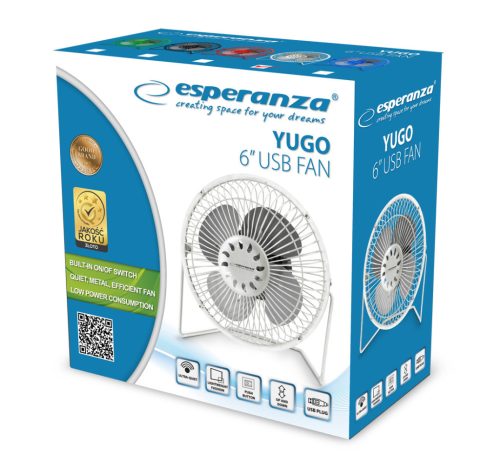 ESPERANZA EA149W Yugo 14 cm Átmérőjű Ventilátor, Fehér