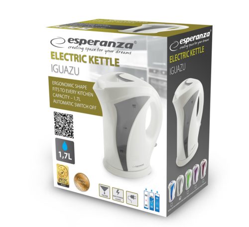 Esperanza EKK018E Iguazu Vízforraló, Fehér-Szürke