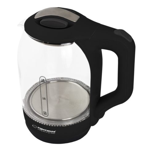 ESPERANZA EKK025K Yukon Elektromos Üveg Vízforraló LED Indikátorral 1.7L, Fekete