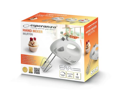 Esperanza EKM007WE Muffin Kézi Mixer, Fehér