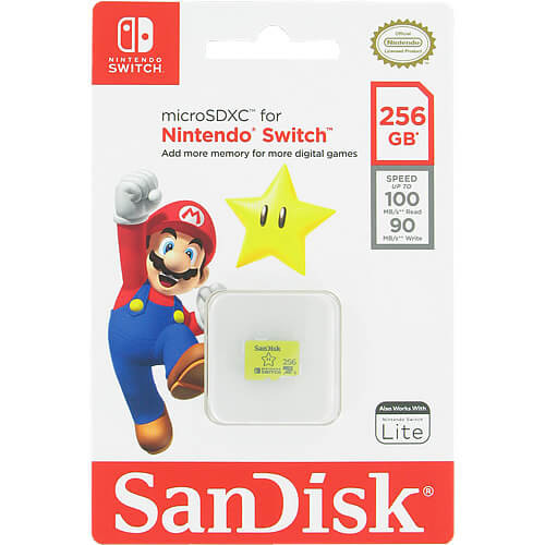 Sandisk Nintendo Switch Micro SDXC 256GB UHS-I U3 SD Kártya Nintendo Switch Játékkonzolhoz