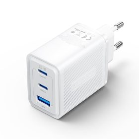   Vention 3-Port Fali Töltő, Gan Charger, 2XUSB-C, USB-A, 65W/65W/30W, Fehér