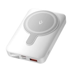   Vention 22.5W Mágneses Vezeték Nélküli Powerbank 10000 mAh (USB-C + Lightning + USB-C + USB-A + Vezeték Nélküli) Töltöttség Indikátorral, Fehér
