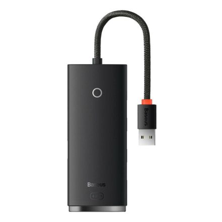 Baseus Lite 4 portos USB-A HUB adapter (USB-A > USB 3.0*4-re) 25cm, Fekete
