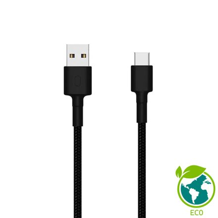 XIAOMI Mi Braided USB Type-C kábel 1 m, Fekete