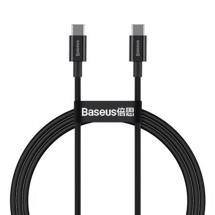 Baseus Cabel Type C - Type C Töltőkábel, 1m, Fekete