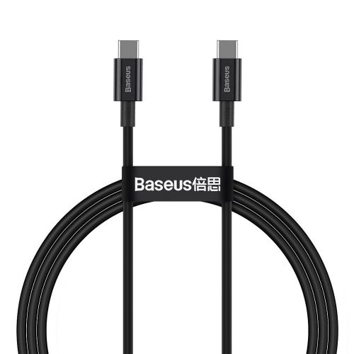 Baseus Cable Type C - Type C Töltőkábel, 1m, Fekete