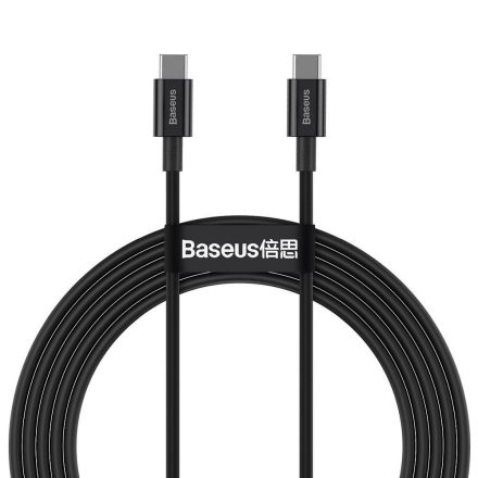 Baseus Cabel Type C - Type C Töltőkábel, 2m, Fekete
