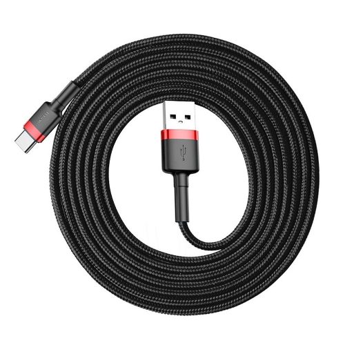 Baseus Cafule USB- Type-C kábel 2A 2m, Piros-fekete