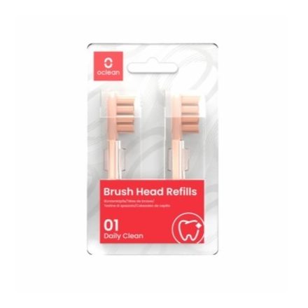 Oclean Brush Heads Refills 2-Pack, Utántöltők 2-db, Rózsaszín