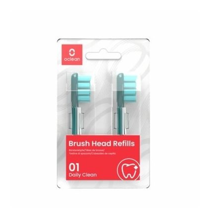 Oclean Brush Heads Refills 2-Pack, Utántöltők 2-db, Zöld