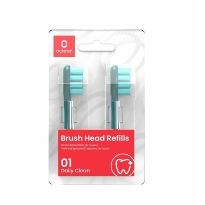 Oclean Brush Heads Refills 2-Pack, Utántöltők 2-db, Zöld