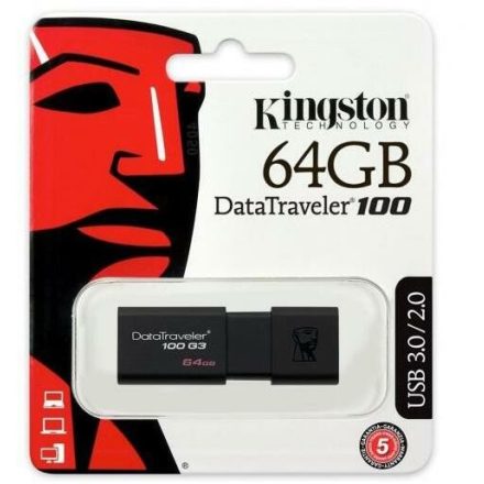 Kingston DataTraveler 100 G3 USB pendrive, 64GB, USB 3.0