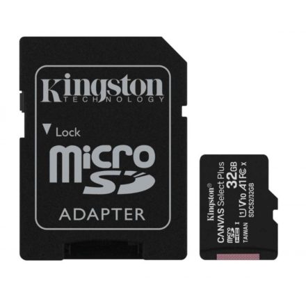 Kingston SDCS2/32GB microSDXC Canvas Select Plus memóriakártya, Class10