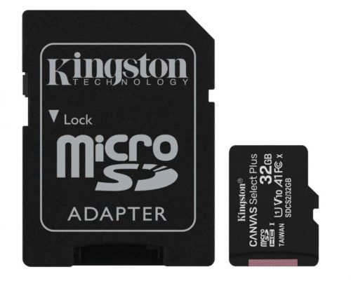 kingston SDCS2/32GB microSDXC Canvas Select Plus memóriakártya, Class10 (SDCS2-32GB)