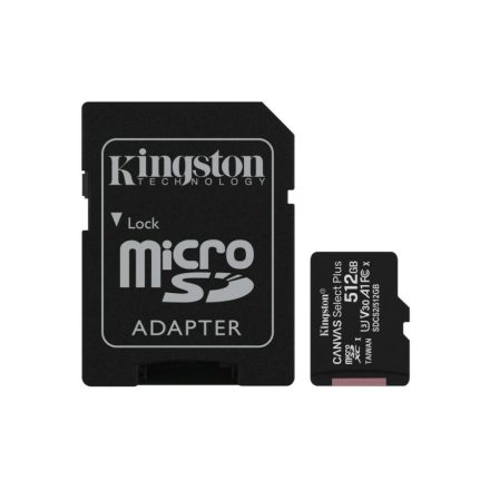 Kingston SDCS2/512GB microSDXC Canvas Select Plus memóriakártya, , Class10