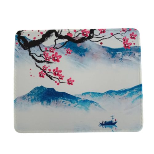 Nyomtatott Csúszásgátló Egérpad 24.5 cm x 19.5 cm, Csónak és Virágok
