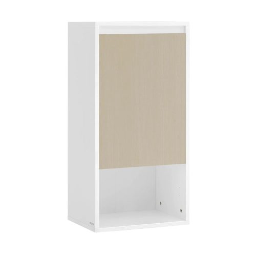 VASAGLE Fürdőszobai Szekrény, 40*30*80 cm, MDF Anyagból, Fehér-Natúr