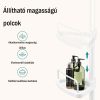 SONGMICS Sarokállvány Kosarakkal, 85-305 cm Magasság, ABS Anyagból, Fehér