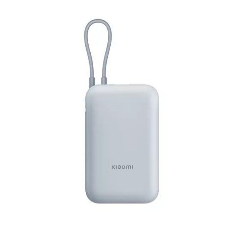 Xiaomi Power Bank 10000mAh (Integrated Cable), 10.000 mAh 22, 5W, USB-A, USB-C, Integrált Kábellel, Jégkék