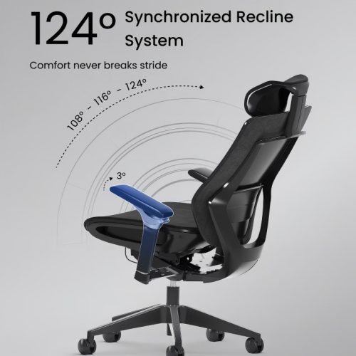 FlexiSpot BS12 Pro ergonomikus irodai szék, szürke– Lélegző szövet kárpit, hosszú üléshez tervezve