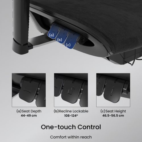 FlexiSpot BS12 Pro ergonomikus irodai szék, szürke– Lélegző szövet kárpit, hosszú üléshez tervezve