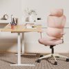 FlexiSpot BS5 ergonomikus irodai szék, rózsaszín – hálós háttámla, állítható karfák és modern megjelenés