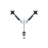 MULTIBRACKETS 2 karos asztali konzol, M VESA Gas Lift Arm Dual Silver (15-32", max.VESA: 100x100 mm, 10 kg)