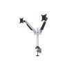 MULTIBRACKETS 2 karos asztali konzol, M VESA Gas Lift Arm Dual Silver (15-32", max.VESA: 100x100 mm, 10 kg)