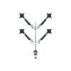 MULTIBRACKETS 4 karos asztali konzol, M VESA Gas Lift Arm Quad Silver (15-32", max.VESA: 100x100 mm, 10 kg)