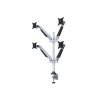 MULTIBRACKETS 4 karos asztali konzol, M VESA Gas Lift Arm Quad Silver (15-32", max.VESA: 100x100 mm, 10 kg)