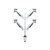 MULTIBRACKETS 4 karos asztali konzol, M VESA Gas Lift Arm Quad Silver (15-32", max.VESA: 100x100 mm, 10 kg)