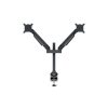 MULTIBRACKETS 2 karos asztali konzol, M VESA Gas Lift Arm Dual Black (15-32", max.VESA: 100x100 mm, 10 kg)