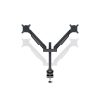 MULTIBRACKETS 2 karos asztali konzol, M VESA Gas Lift Arm Dual Black (15-32", max.VESA: 100x100 mm, 10 kg)