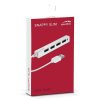 SPEEDLINK SL-140000-WE SNAPPY SLIM USB Hub, 4-Port, USB 2.0, Passzív, fehér