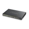 ZYXEL Switch 44x1000Mbps (44xPOE) + 4xGigabit kombó SFP+ 2xGigabit SFP, Fémházas Menedzselhető (48GbE POE port), GS1920-