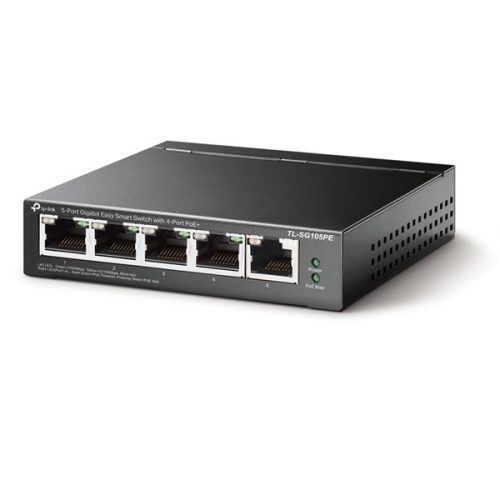 TP-LINK Switch 5x1000Mbps (4xPOE+), TL-SG105PE