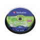 VERBATIM CD-RW lemez, újraírható, SERL, 700MB, 8-10x, 10 db, hengeren