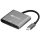 SANDBERG USB-C dokkoló, USB-C Mini Dock HDMI+USB