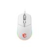 MSI ACCY Clutch GM11 symmetrical design Optical GAMING Wired Mouse, White
