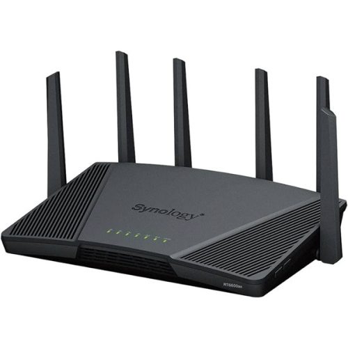 SYNOLOGY Wireless Router 1x1000Mbps + 1x2500Mbps DualWAN, 3x1000Mbps + 1x2500Mbps, 4x4 MIMO, WiFi6,  - RT6600ax