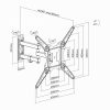 SBOX LCD-443 fali konzol, dönthető, forgatható, 23"-55", 400x400, max 30 kg