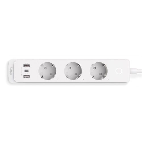 TP-LINK Okos Elosztósor Wifi-s, 3xDugalj + 2xUSB + 1x 18W USB-C, TAPO P300